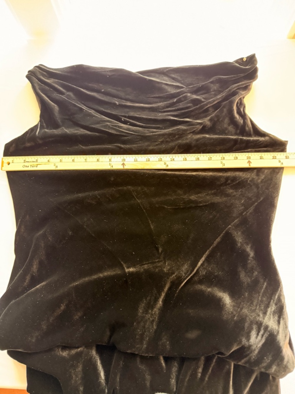 NWOT J. PETERMAN Drapey Formal Party Wedding Guest Black Velvet Dress Sz 18 $268 - Picture 11 of 14